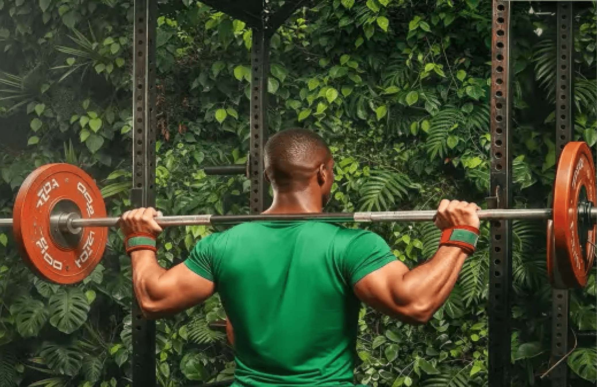 Man doing squats